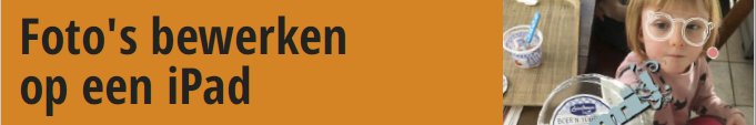 Foto's bewerken op een iPad