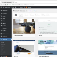 Nieuw sjabloon in WordPress